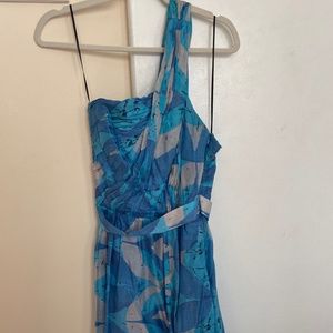 Silk Chiffon One Shoulder Dress